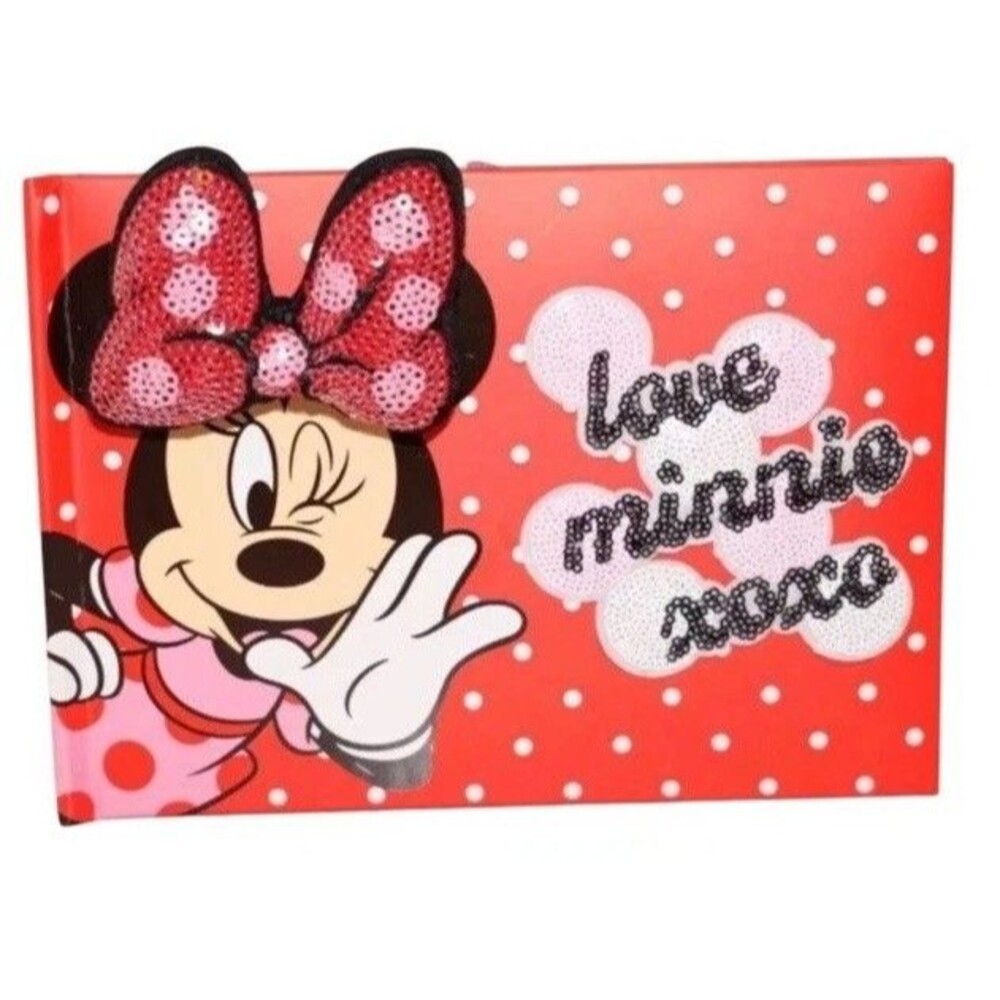 Disney Minnie Mouse Autograph & Photograph Book Red Polka Dot  50 Page Preowned